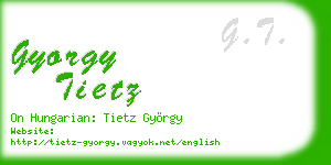 gyorgy tietz business card