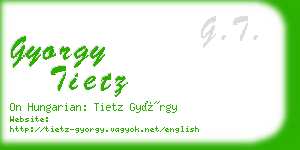 gyorgy tietz business card